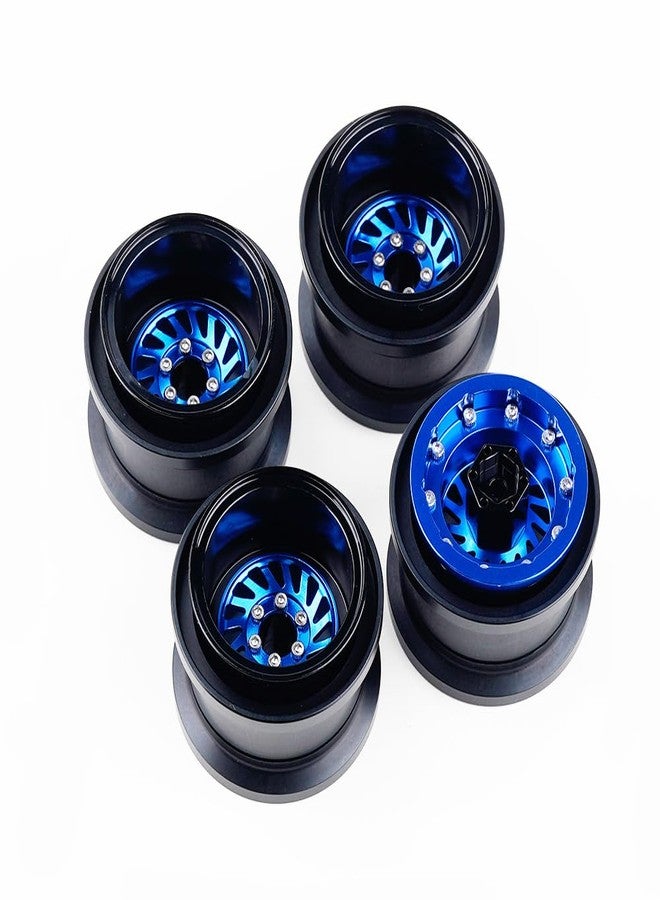 DJX TRX4MT Wheel Rims Aluminum Deep Dish Wheels for 1/18 Traxxas TRX-4MT F-150 K10 RC Monster Truck Upgrade Parts(Blue) - Image 5